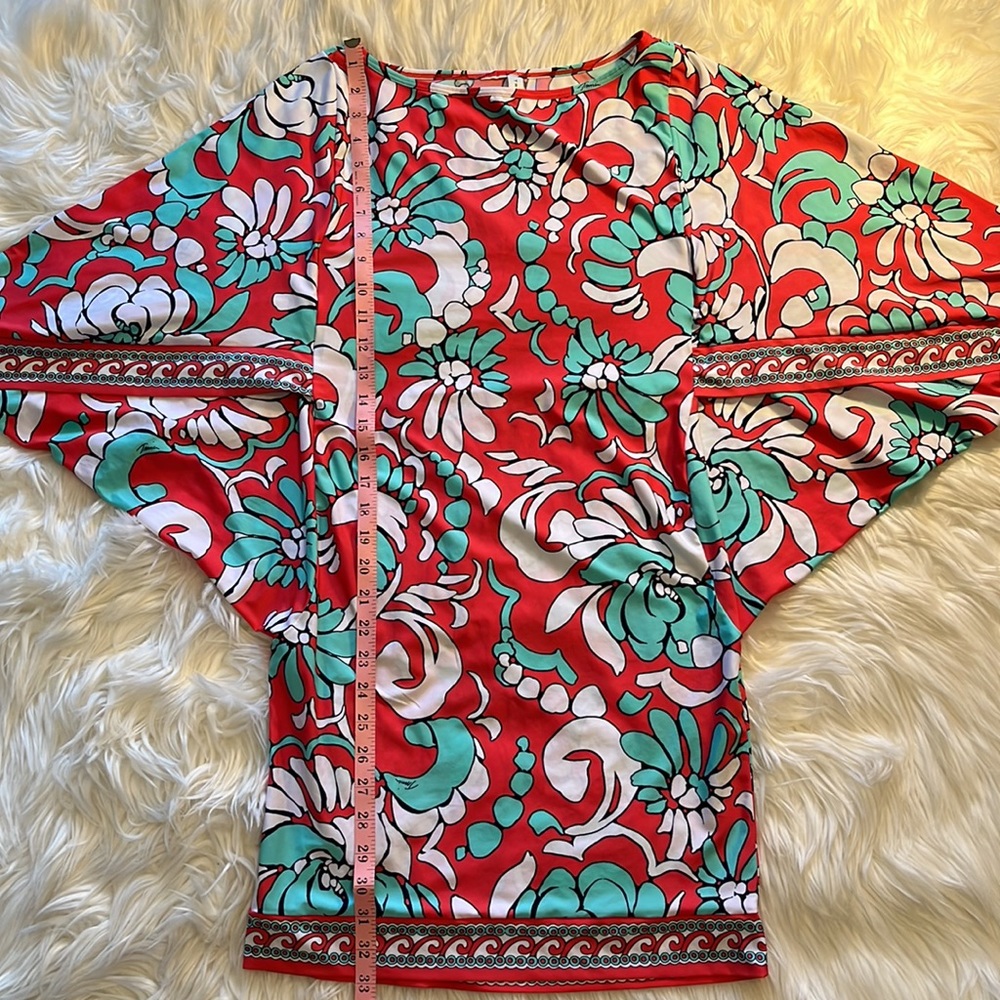 Trina Turk Garden Bloom Swim Cover-Up Tunic Dress - Picture 9 of 15